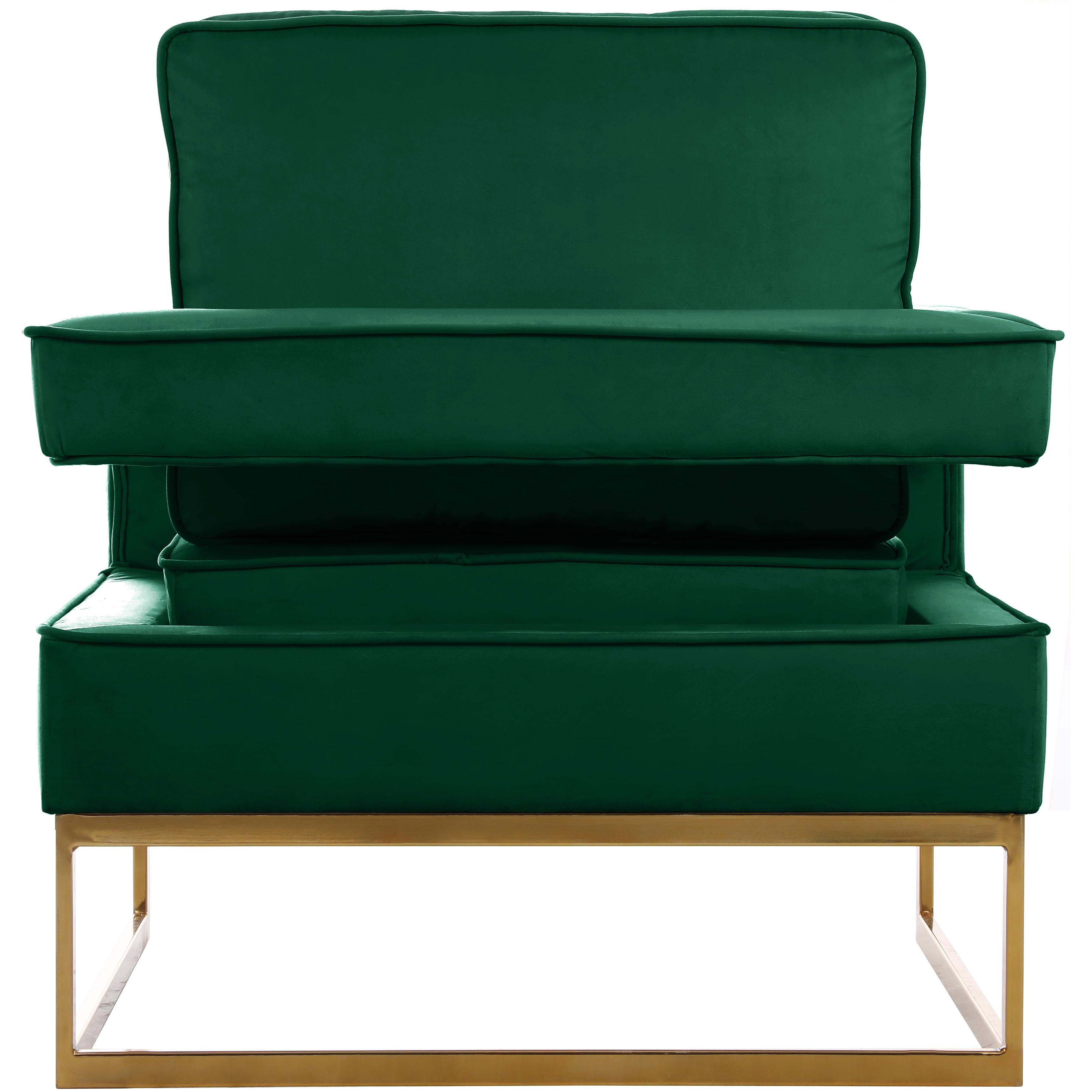 Meridian Noah Green Velvet Accent Chair