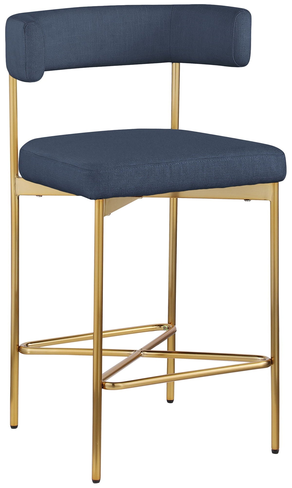 Rivage - Durable Stool (Set of 2) with Gold Frame