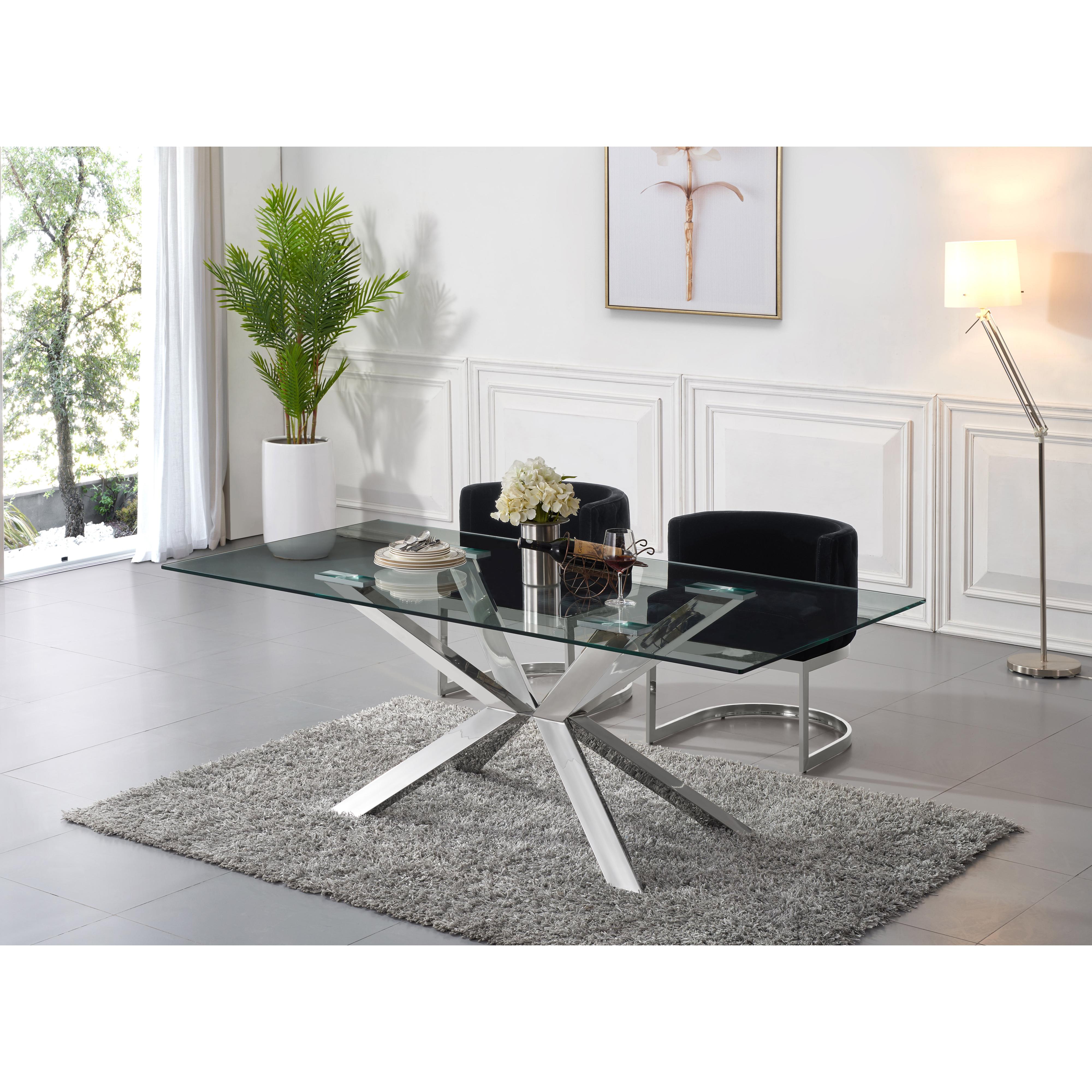 Meridian Juno Chrome Dining Table