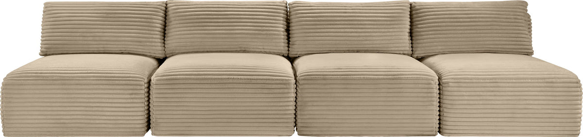 Shaggy - 4 Seat Modular Armless Sofa - Sofa