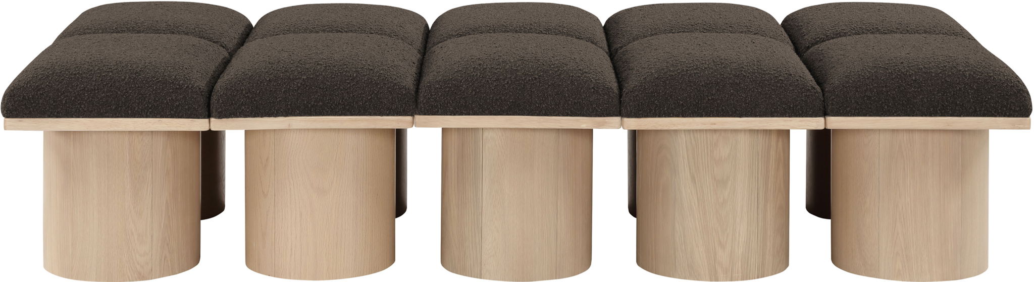 Pavilion - 10 Piece Modular Bench With Natural Base