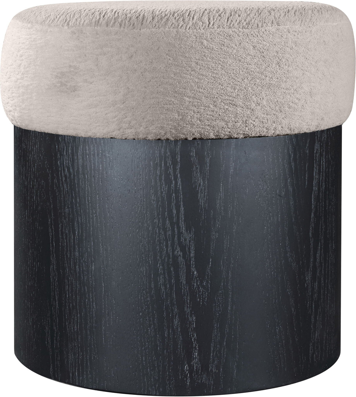 Nimes - Ottoman / Stool with Black Base