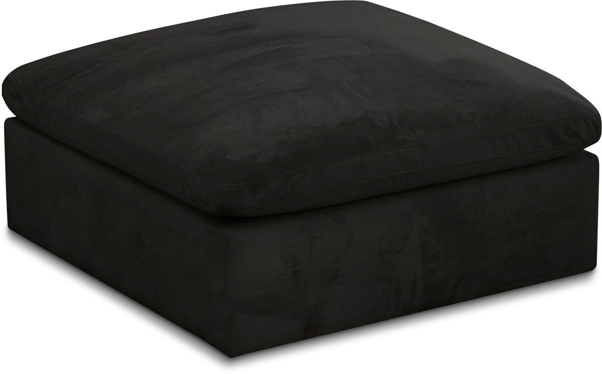Cozy Velvet Modular Sectional — Ottoman — Black