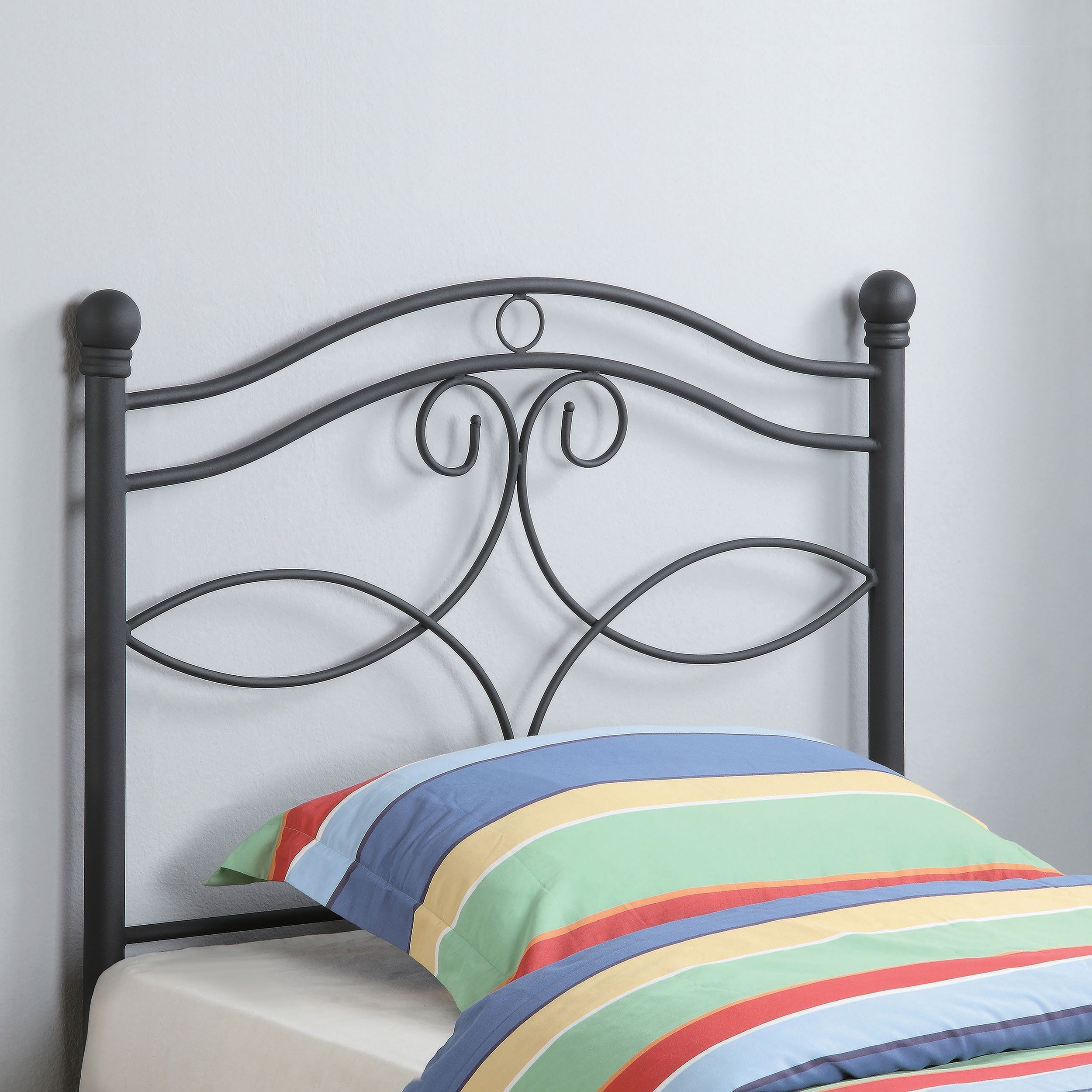 Callie Twin Metal Headboard Matte Black