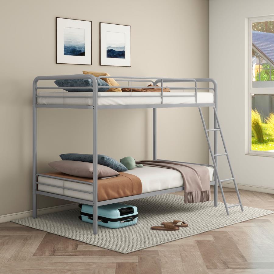 Carson Metal Twin Over Twin Bunk Bed Glossy