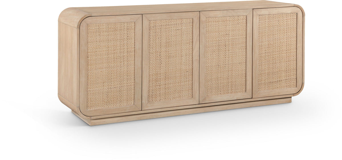 Windsor - Solid Wood And Brown Cane Sideboard / Buffet - Natural