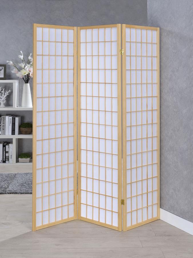 Carrie 3-Panel Room Divider Folding Shoji Screen