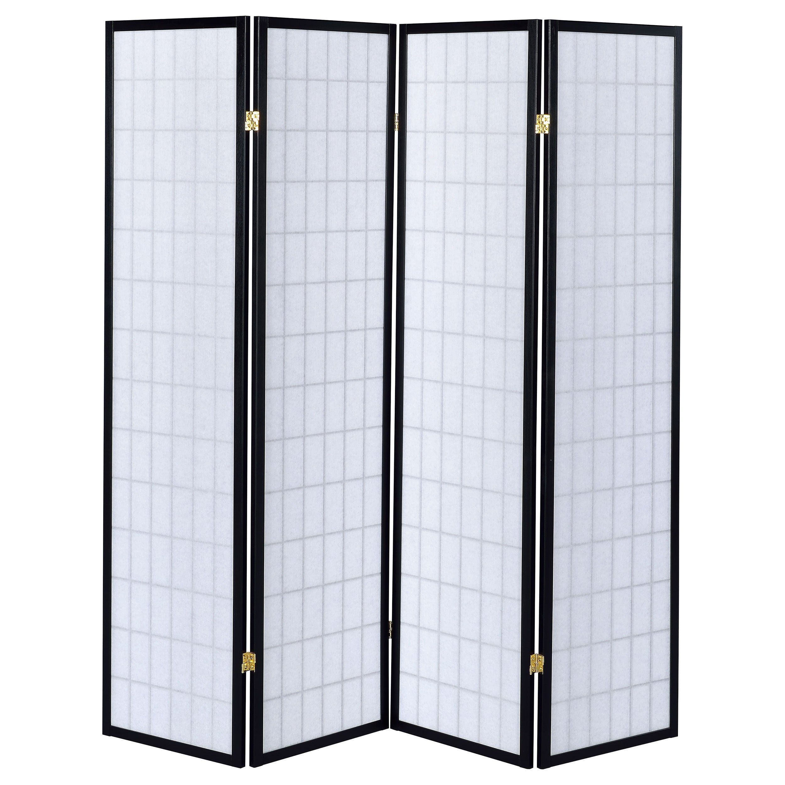 Roberto 4-panel Folding Screen Black and White