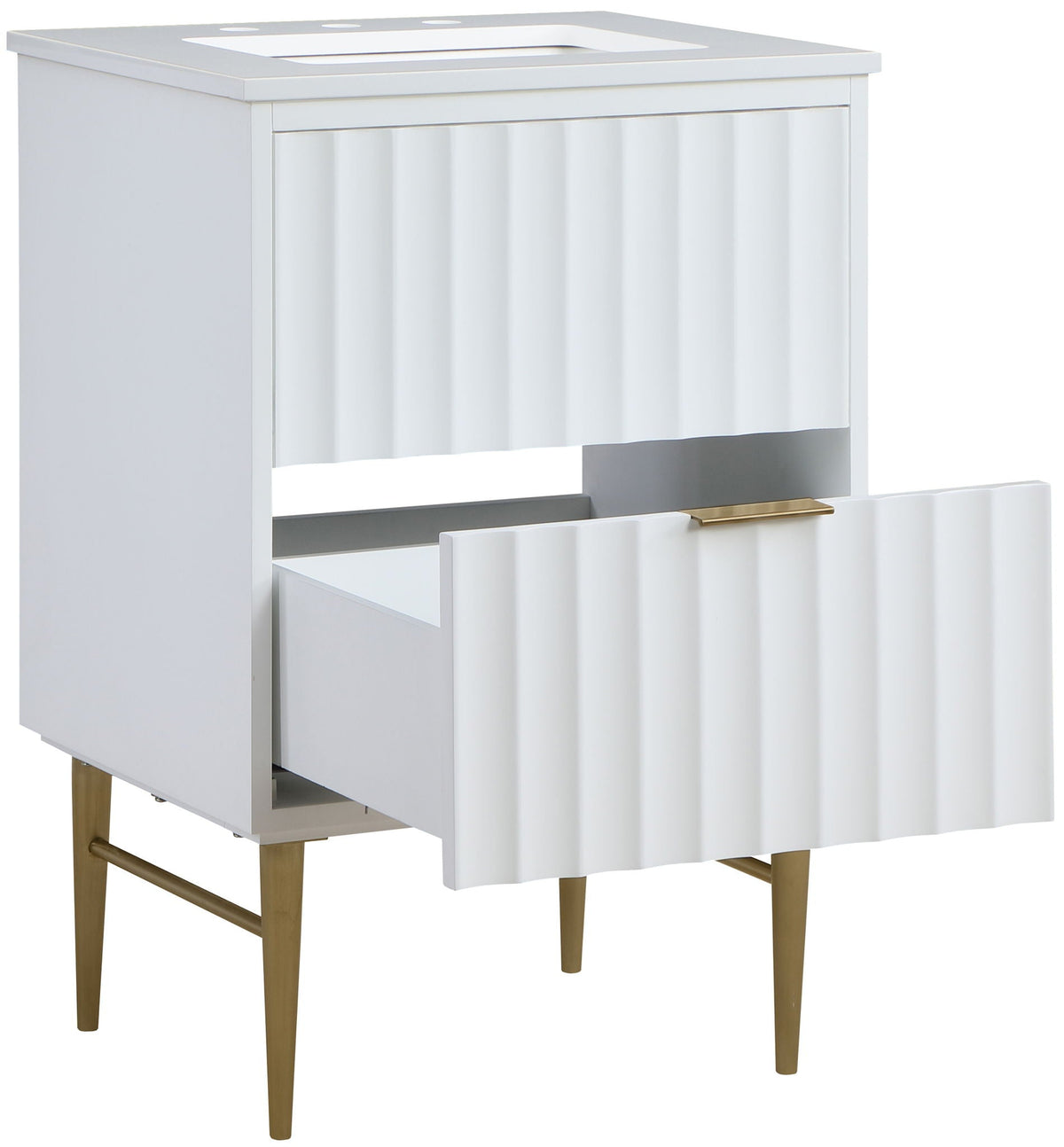 Modernist - Bathroom Vanity with Gold Legs