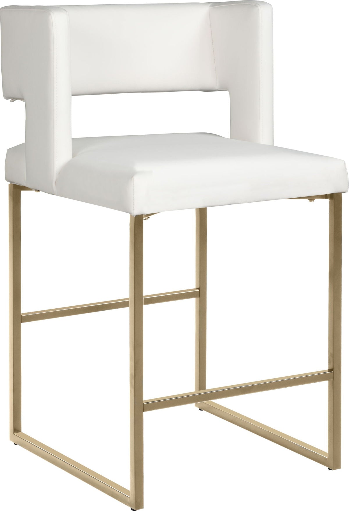 Caleb - Counter Stool (Set of 2) with Gold Legs