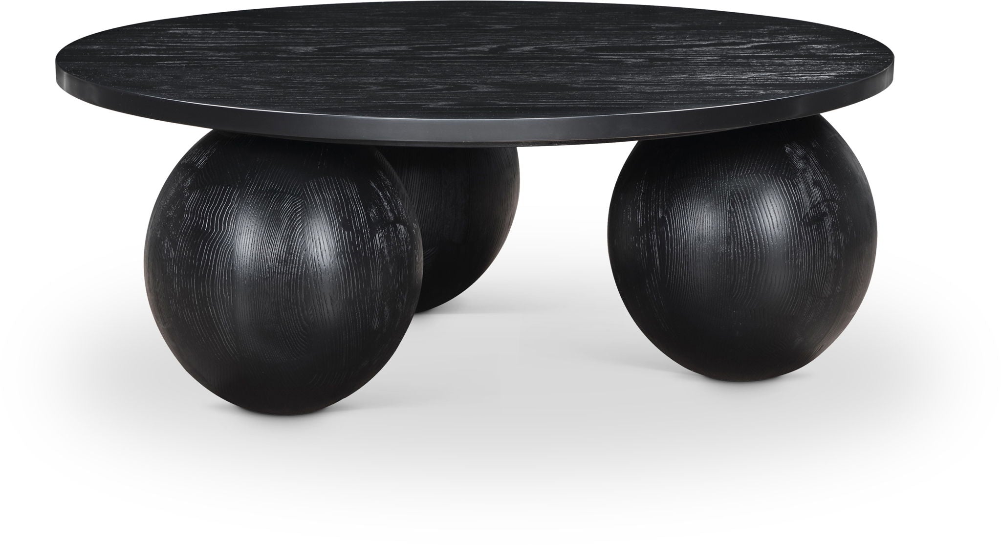 Fitch - Wood Oak Veneer Coffee Table - 3 Legs