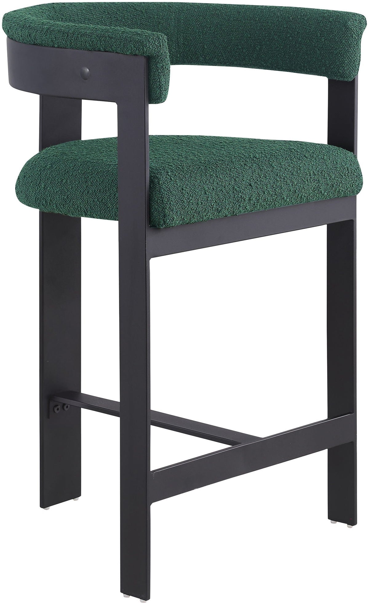 Romeo - Boucle Counter Stool (Set of 2) with Black Base