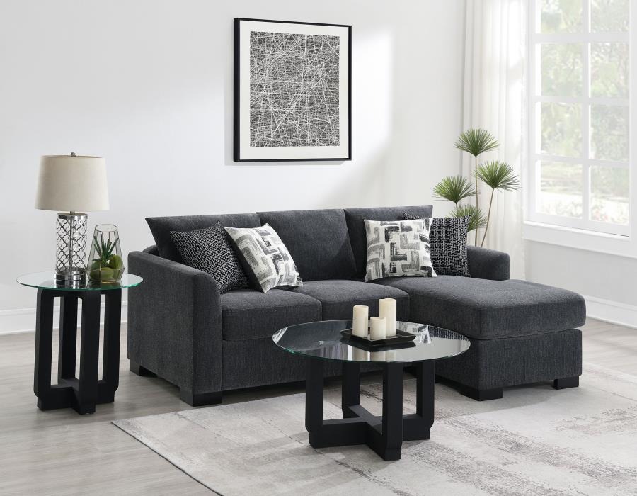 Storey Upholstered Sleeper Sectional Chaise Sofa