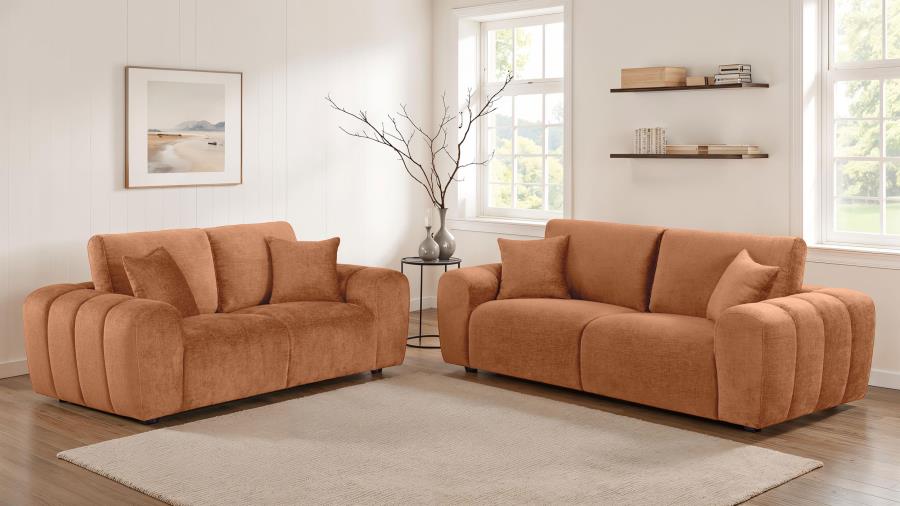 Burnett Chenille Upholstered Sofa Set