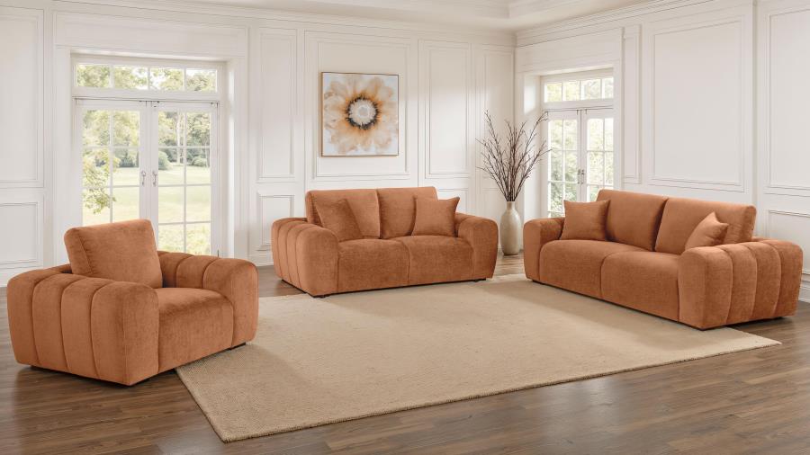 Burnett Chenille Upholstered Sofa Set