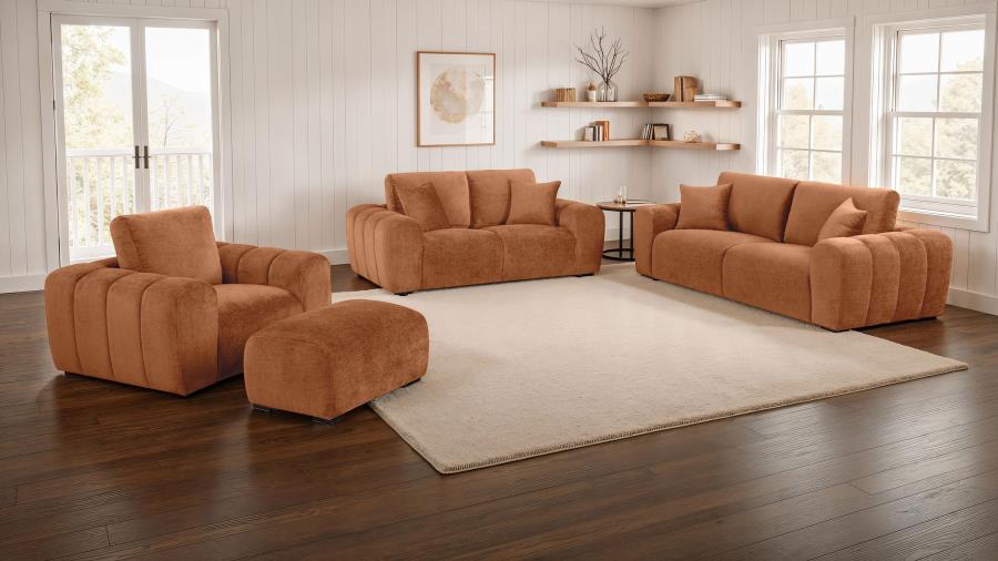 Burnett Chenille Upholstered Sofa Set