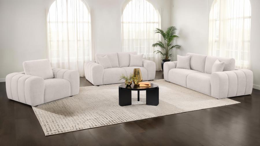 Burnett Chenille Upholstered Sofa Set
