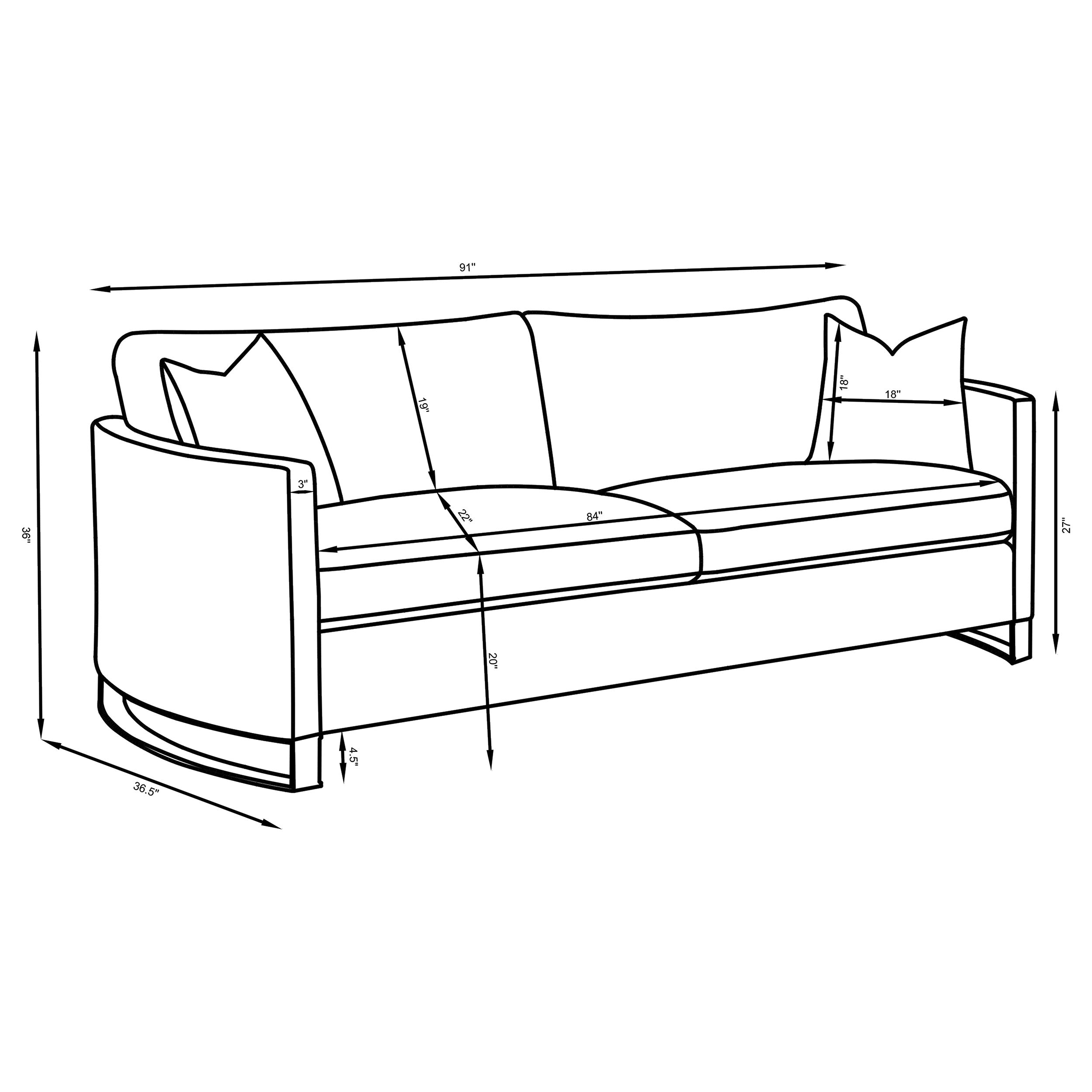 Corliss Velvet Upholstered Sofa Set