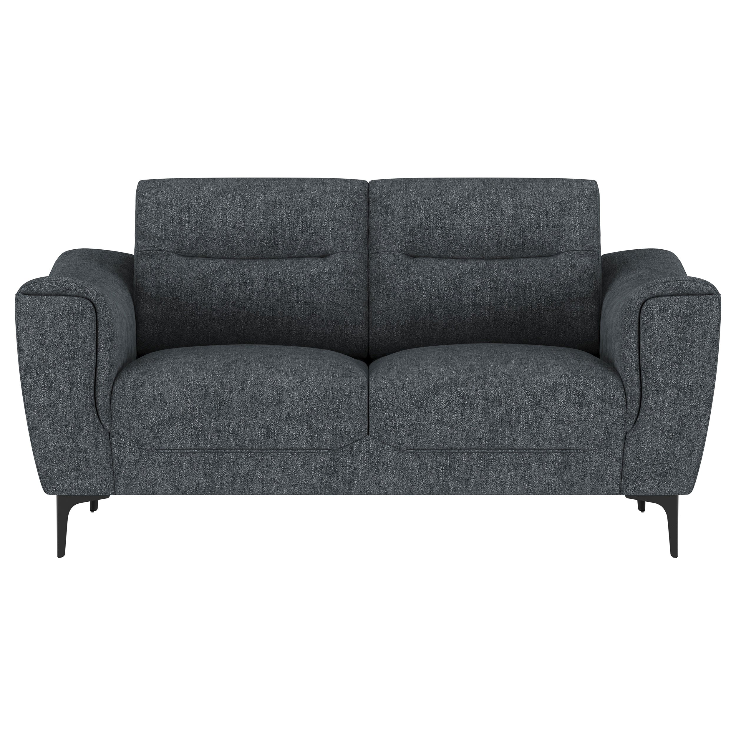 Nolan 2-piece Upholstered Sofa Set Charcoal