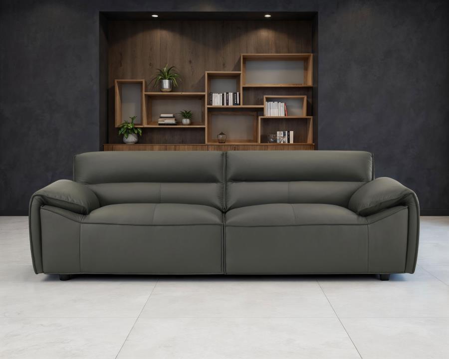 Buxton Top Grain Leather Upholstered Sofa
