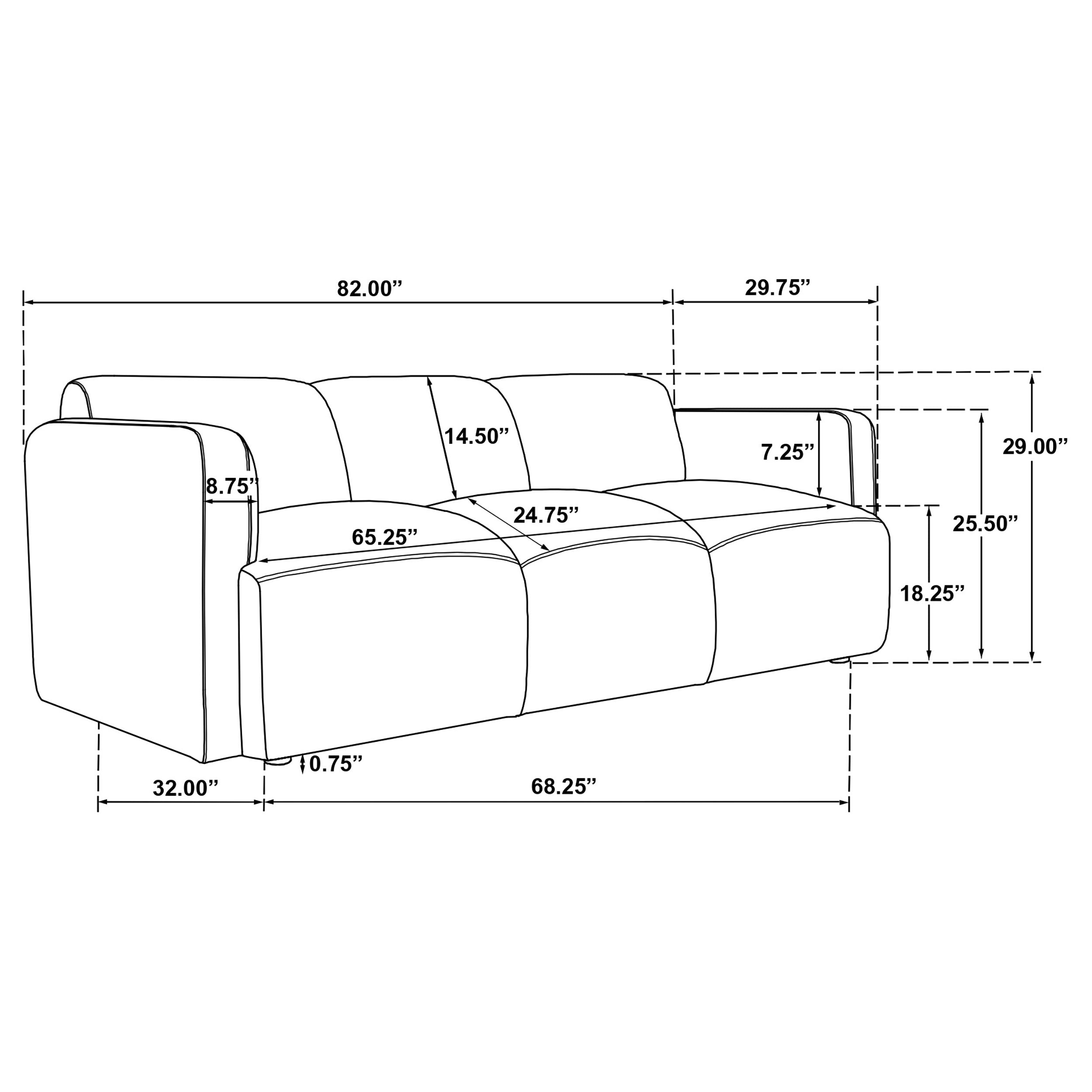 Dorset Fabric Upholstered Round Track Arm Sofa