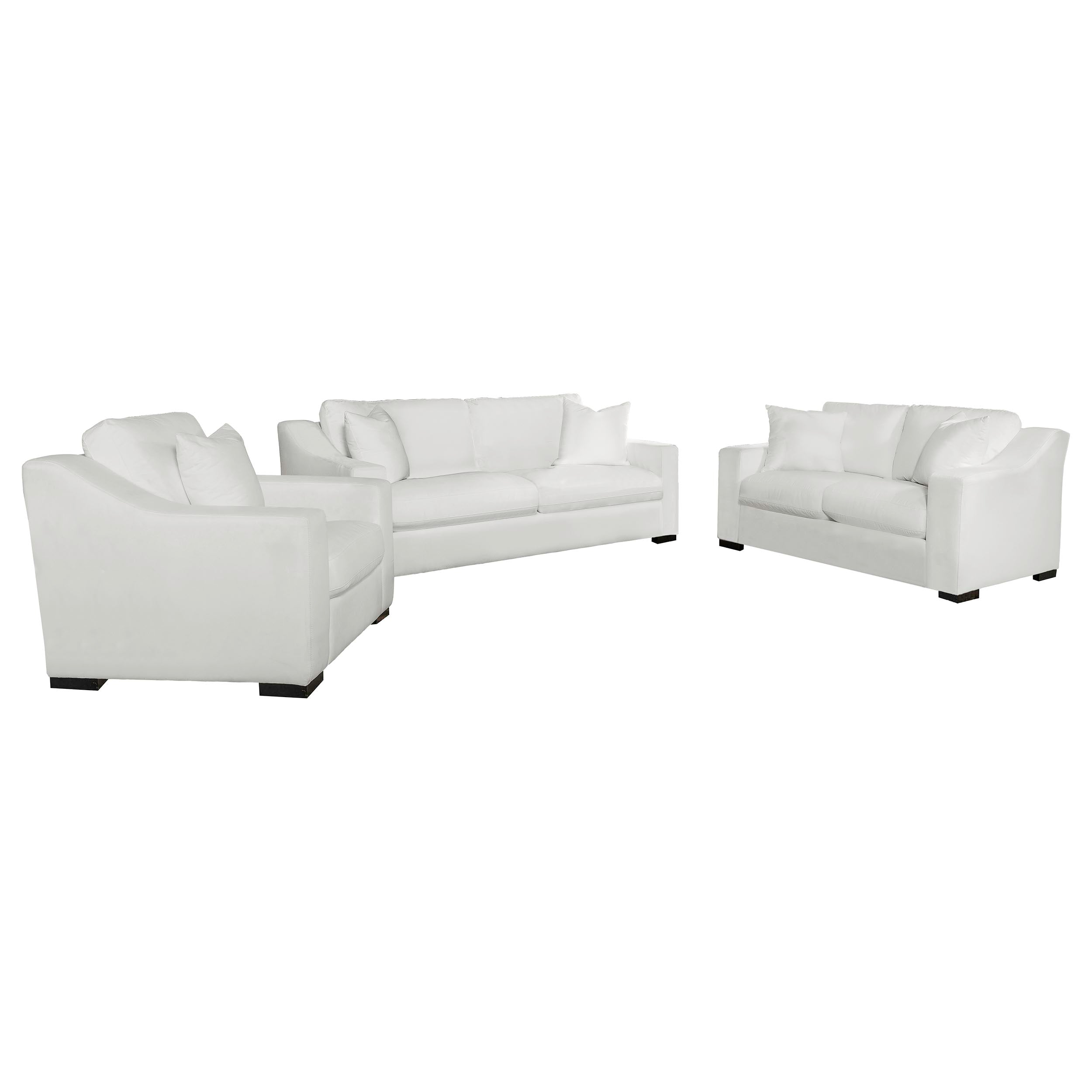 Ashlyn Upholstered Sloped Arm Sofa Set