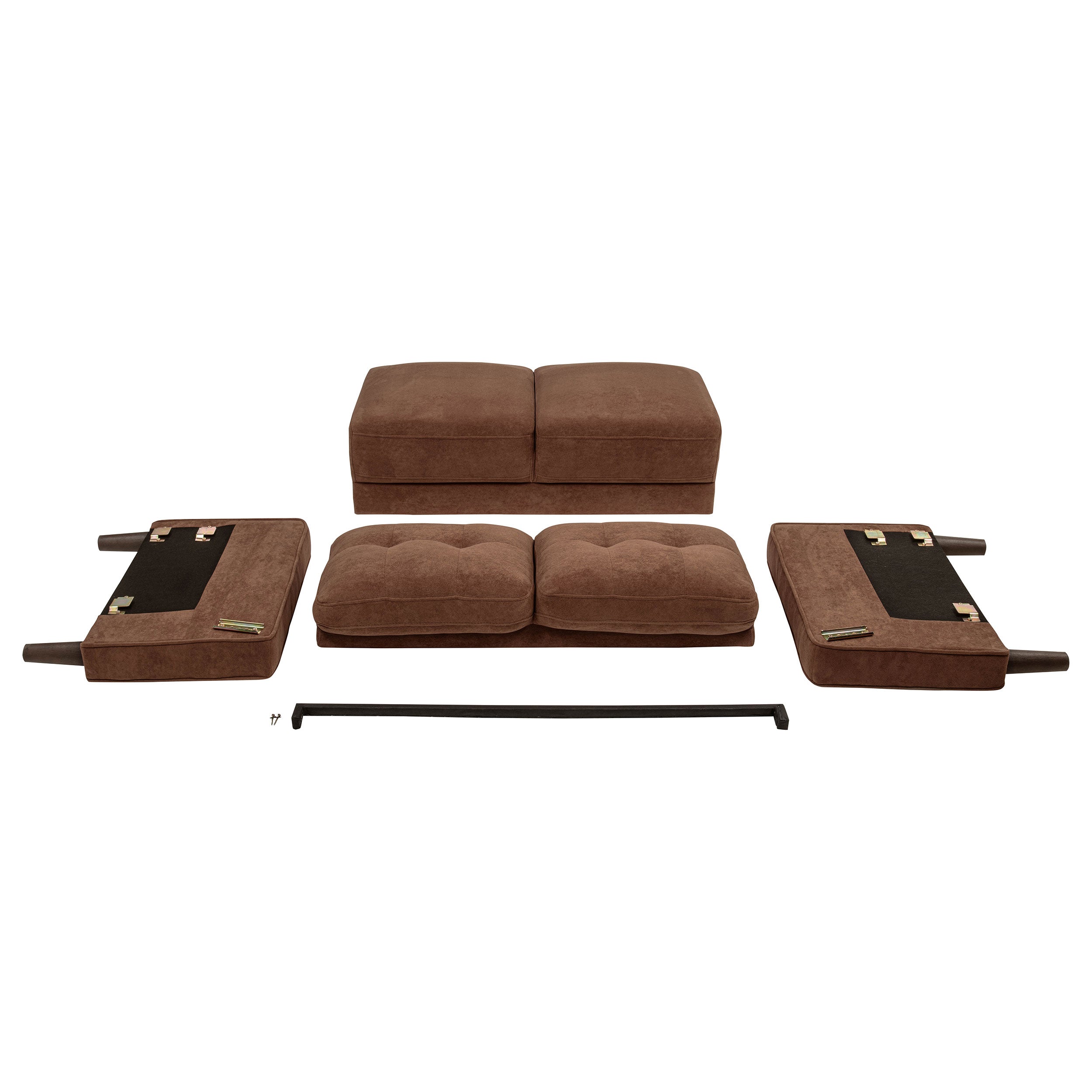 Bowen II Fabric Upholstered Track Arm Sofa Set