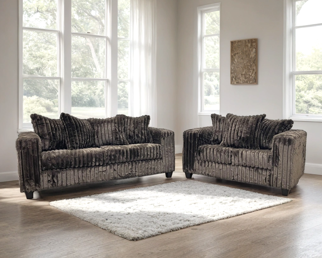 510 Sofa & Loveseat Set — Chocolate