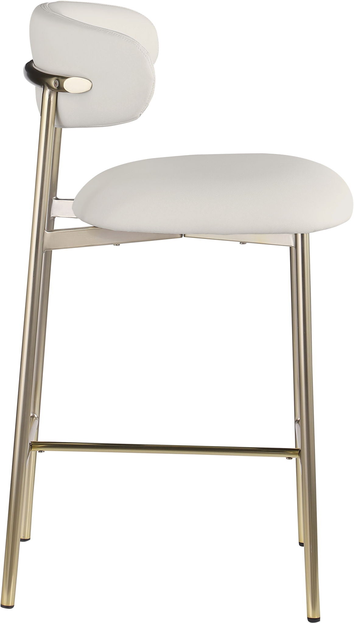 Lupita - Counter Stool (Set of 2) with Brushed Gold Frame