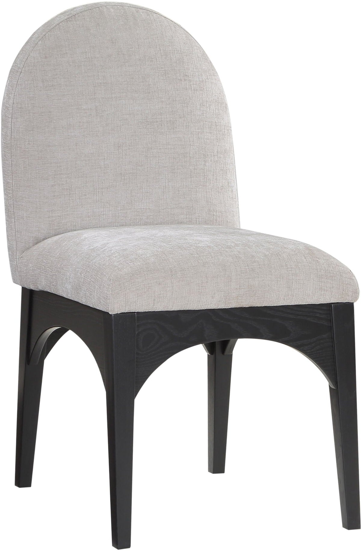 Waldorf - Chenille Dining Side Chair with Black Legs