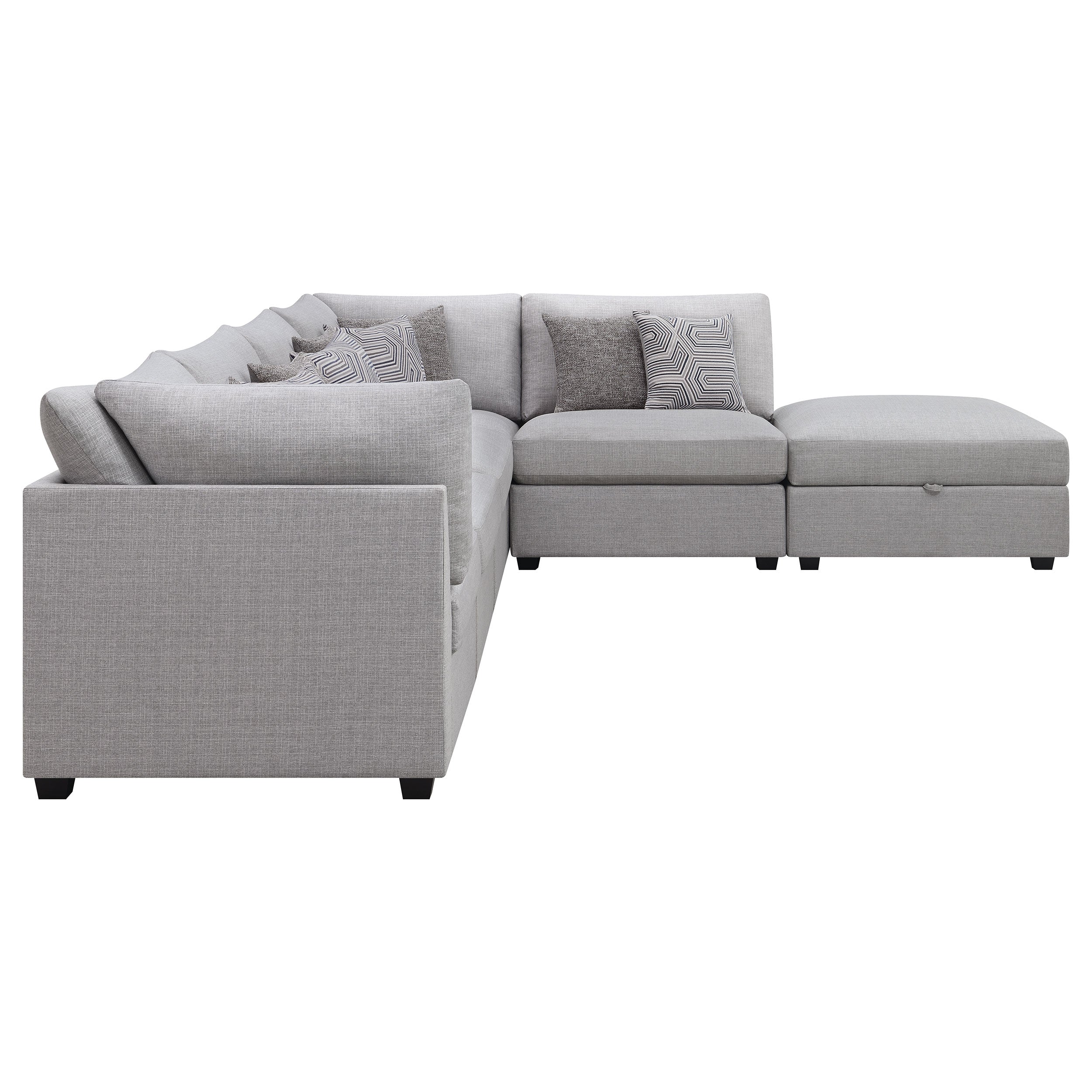 Cambria 6-piece Upholstered Modular Sectional Grey