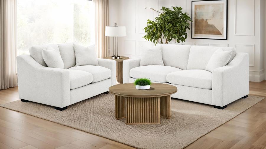 Ashlyn Upholstered Sloped Arm Sofa Set