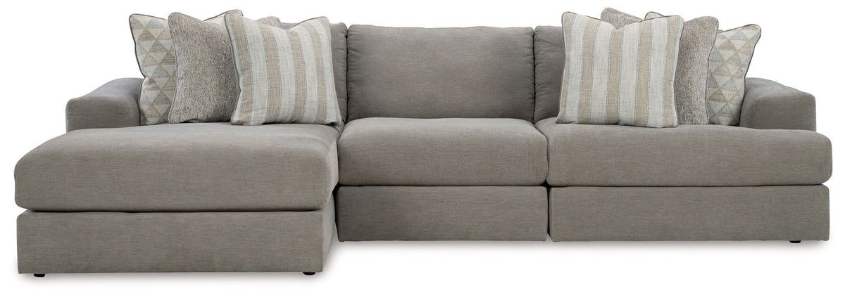 Avaliyah Ash Modular Sectional — 3-Piece Sectional + Left-Arm Chaise