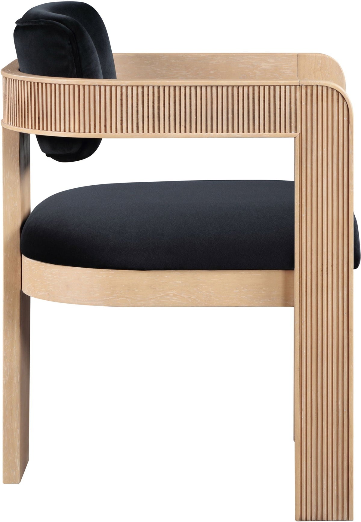 Sacha - Velvet Dining Chair (Set of 2) with Natural Base