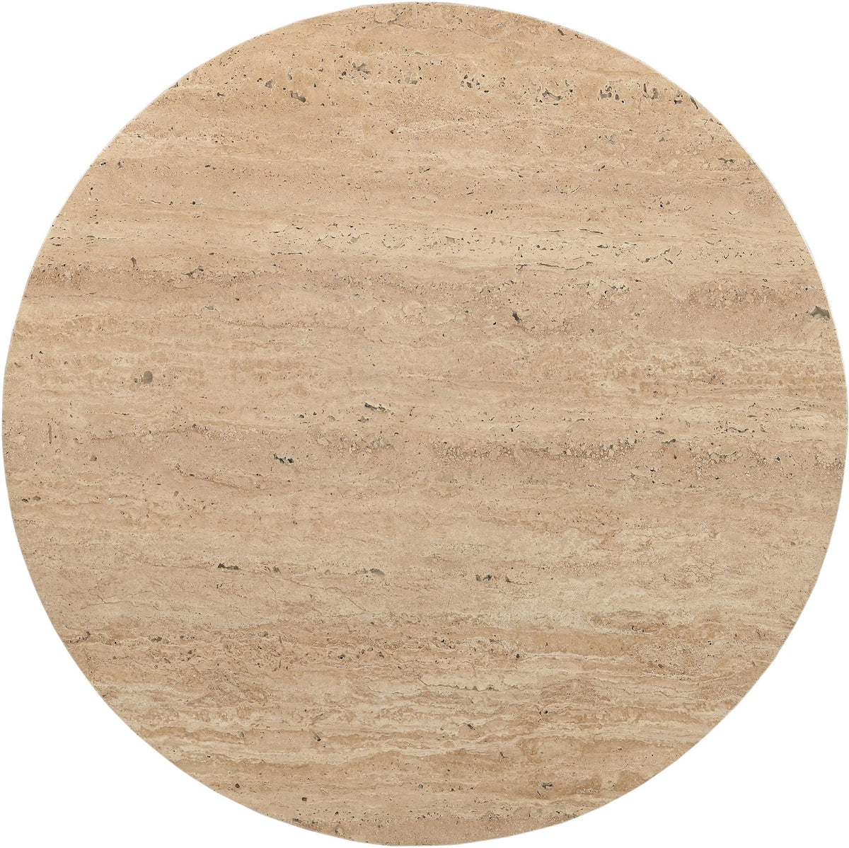 Fontelina 30" Genuine Marble & Travertine Bistro Table - Travertine