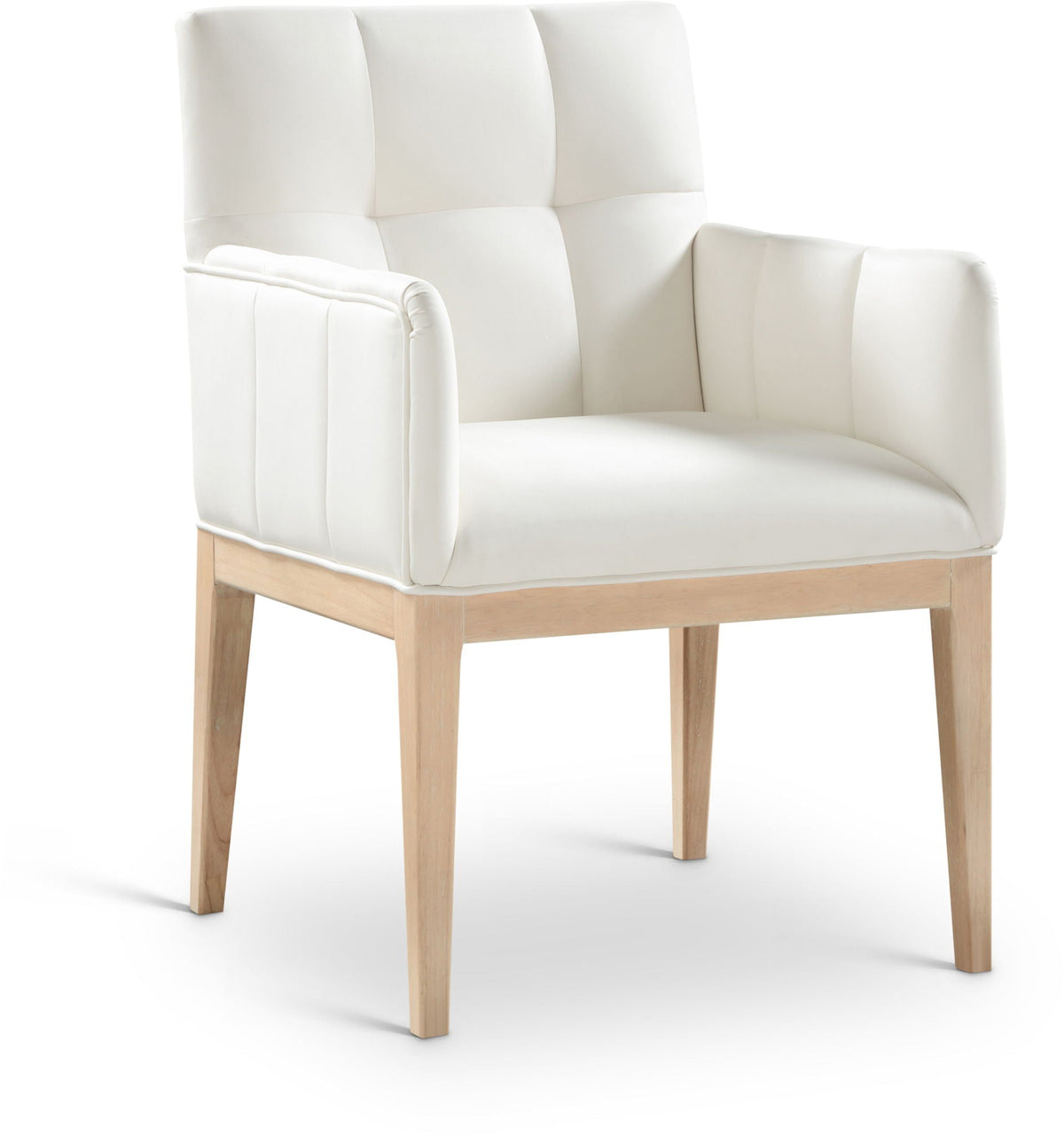 Adrian - Dining Arm Chair (Set of 2) with Light Brown Legs