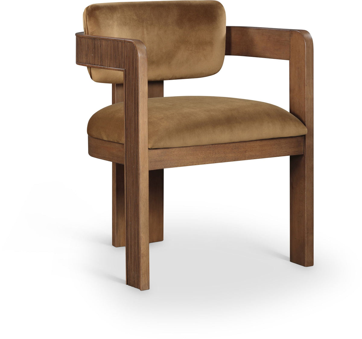 Sacha - Velvet Dining Chair (Set of 2) with Brown Base
