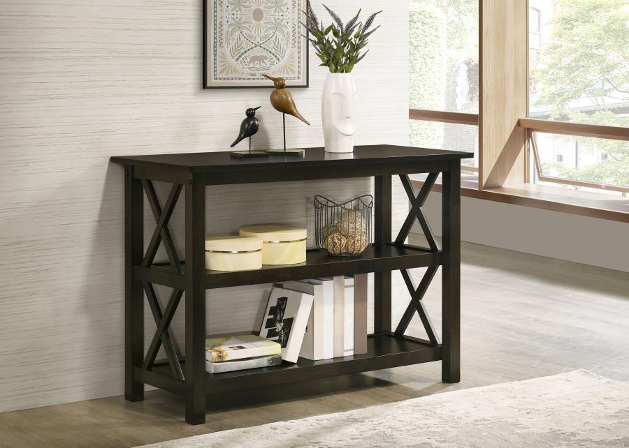 Rachelle 2-shelf Wood Entryway Console Table Deep Merlot