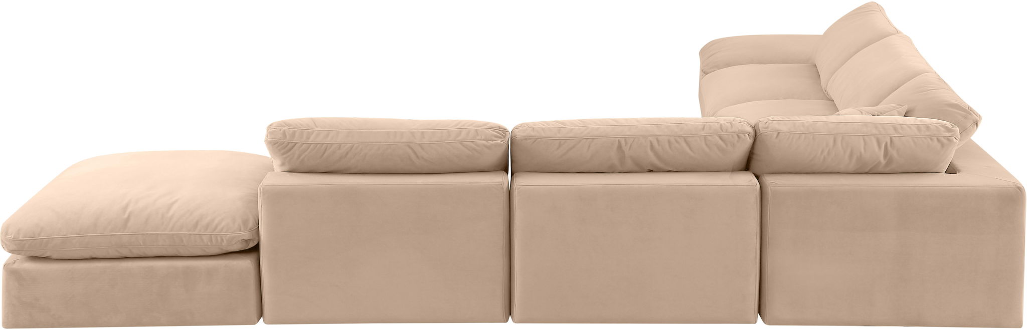 Comfy - 7 Piece Velvet Modular Corner Sectional