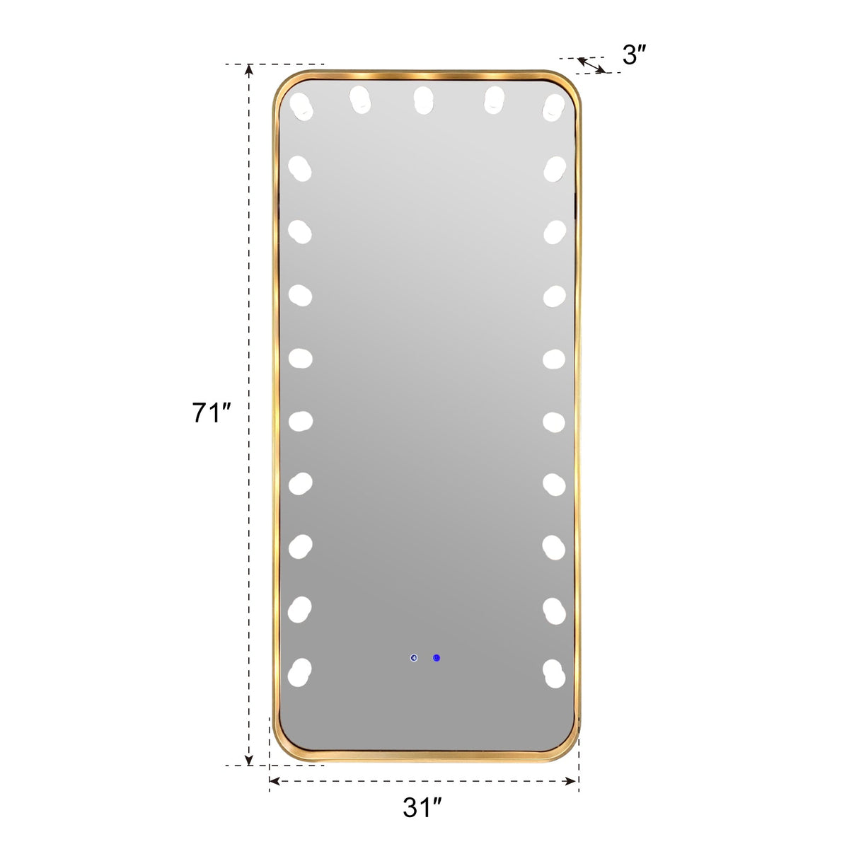 Hollywood 2 LED Vanity Mirror — Bluetooth Speakers
