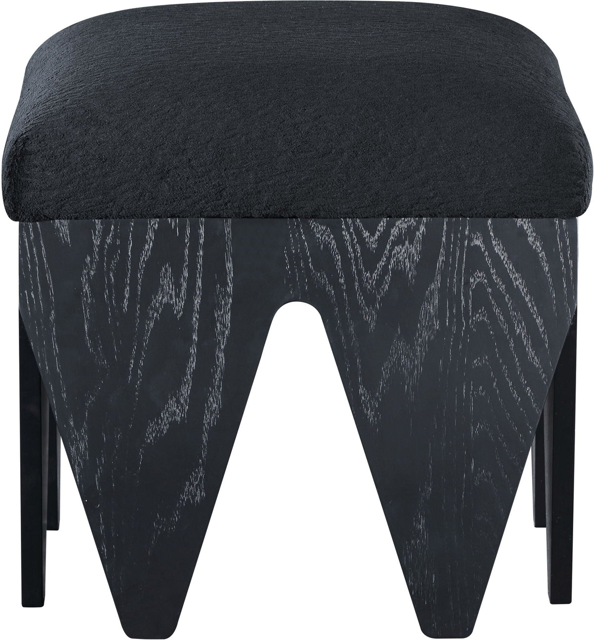 Altair - Fabric Bench with Black Base