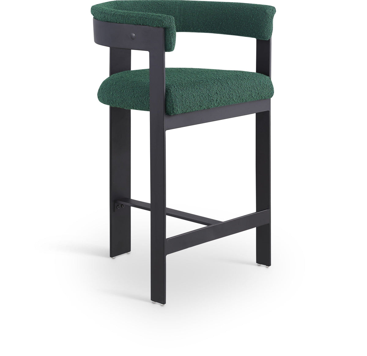 Romeo - Boucle Counter Stool (Set of 2) with Black Base