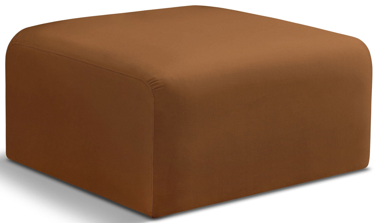 Arc Velvet Modular Sectional — Ottoman — Saddle