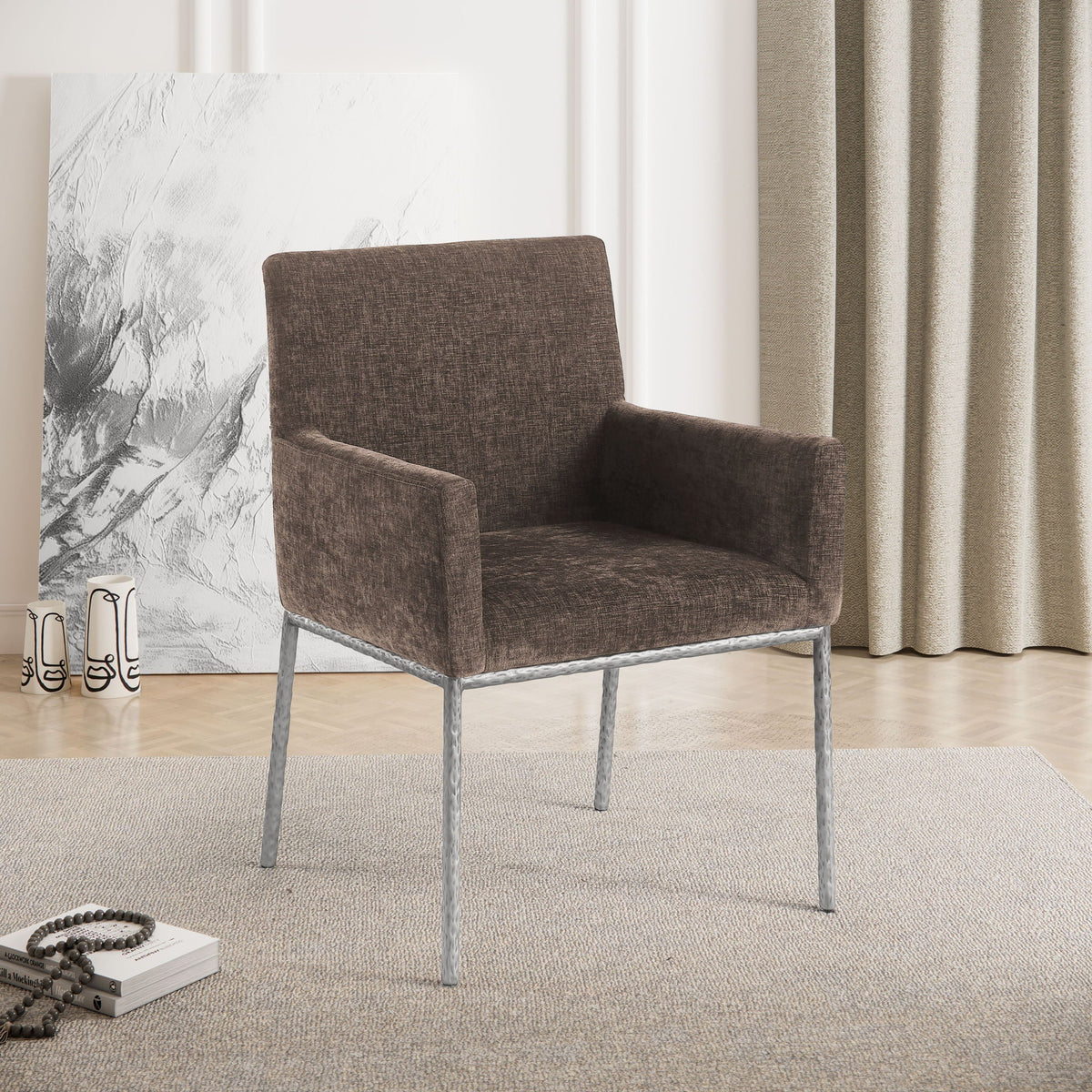 Reeves - Dining Chair (Set of 2) with Silver Legs