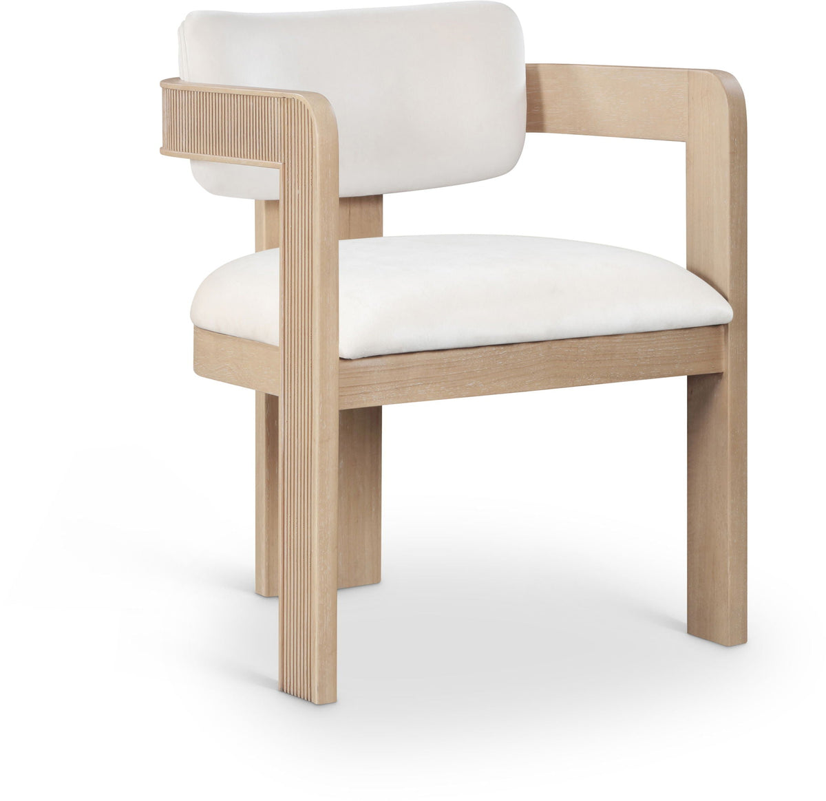 Sacha - Velvet Dining Chair (Set of 2) with Natural Base
