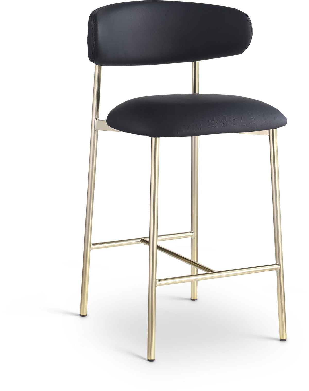 Lupita - Counter Stool (Set of 2) with Brushed Gold Frame