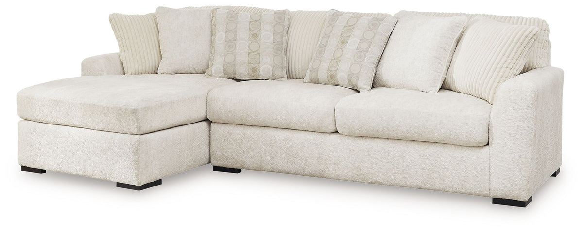Chessington Ivory Sectional — 2-Piece Sectional, Left-Arm Corner Chaise & Right-Arm Sofa