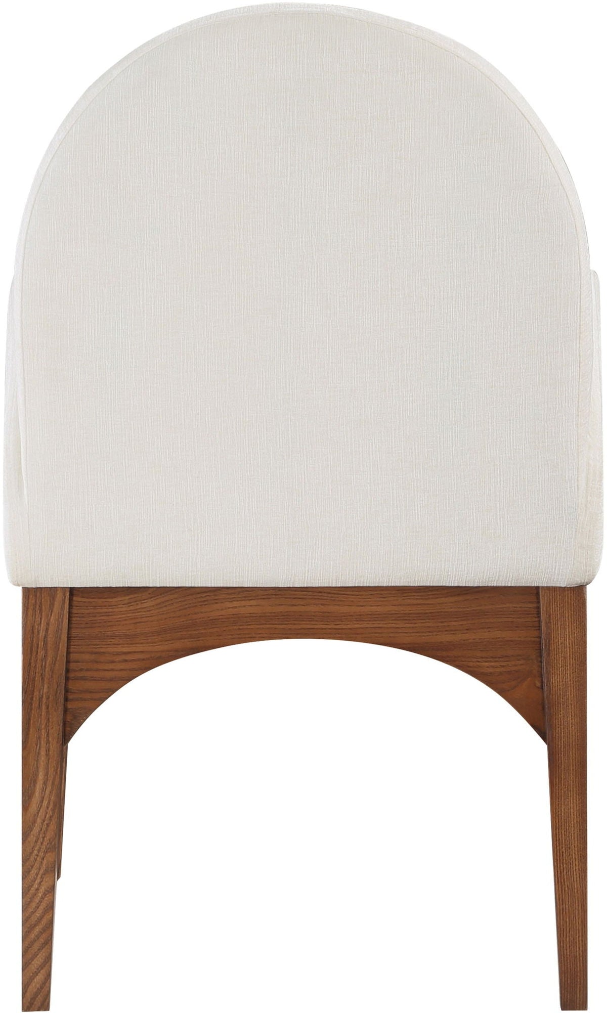 Waldorf - Chenille Dining Arm Chair with Brown Legs