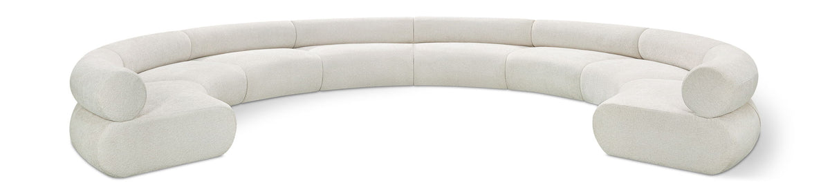 Bale Chenille Modular Sectional — 8-Piece Sofa — Cream