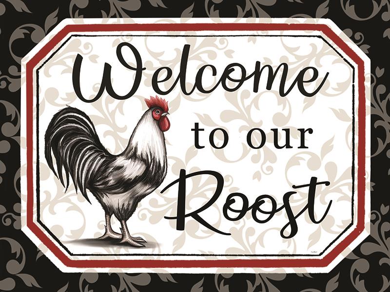 Welcome To Our Roost By Elizabeth Tyndall Giclee Canvas